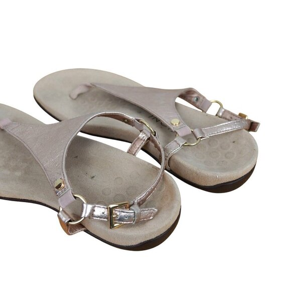 Vionic Kirra Metallic Toe-Post Sandals Size 6 US Thong Style - Picture 3 of 9